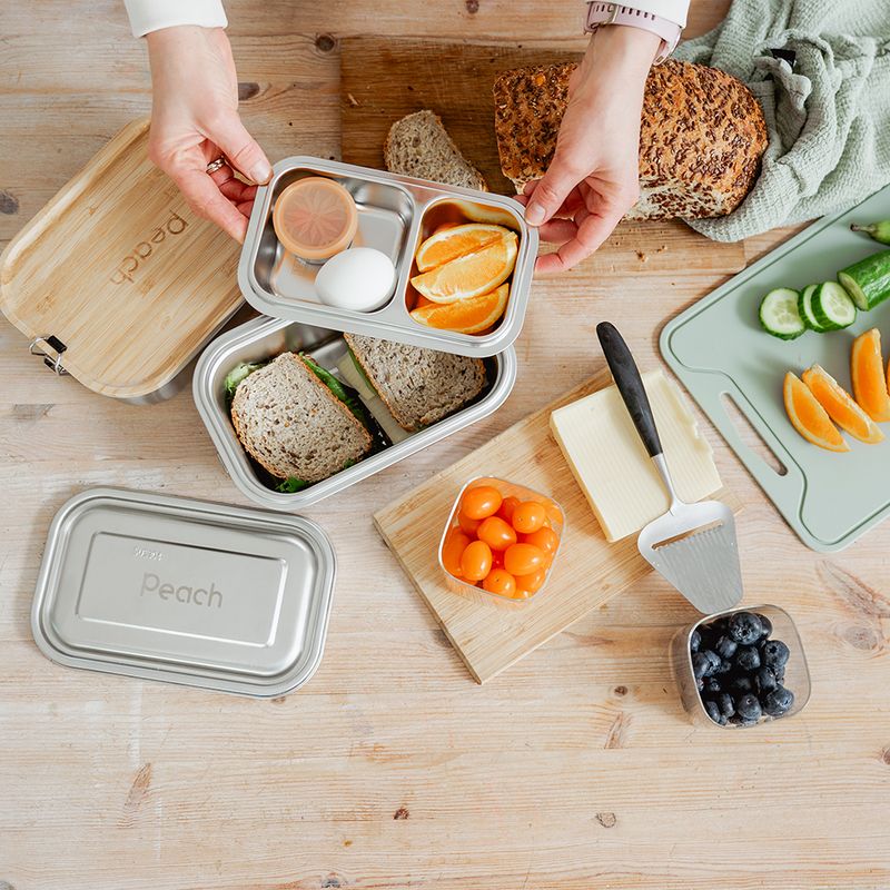 2-lags bento matboks 1500ml / Peach