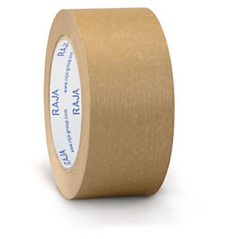 Brun papirteip 50mm x 50 m / RajaPack