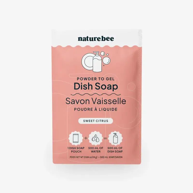 Refill Dish Soap - Powder To Gel , Sweet Citrus / Nature Bee