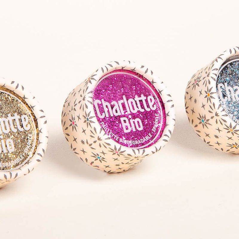 Bioglitter på boks, Pink 4g / Charlotte Bio 