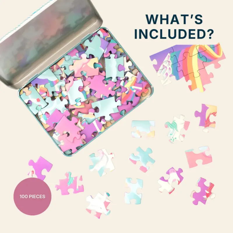 Unicorn Dreamland Jigsaw Puzzle | 100 Brikker | Cotton Twist