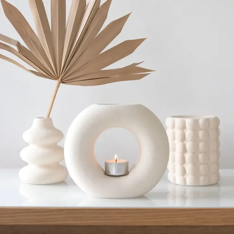 Cream Speckle Bubble Oil Wax Warmer / Something Different