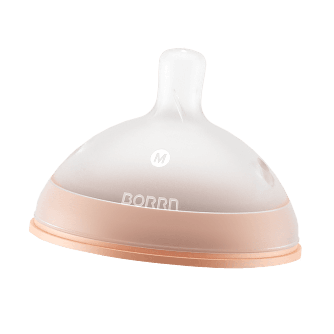 Hovedbilde Tåtesmokk i silikon: MEDIUM flyt, oransje / BORRN