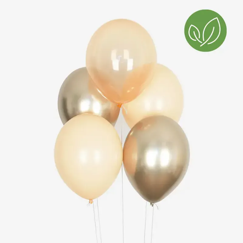 Plastfrie ballonger, 10 stk Peach Mix / My Little Day