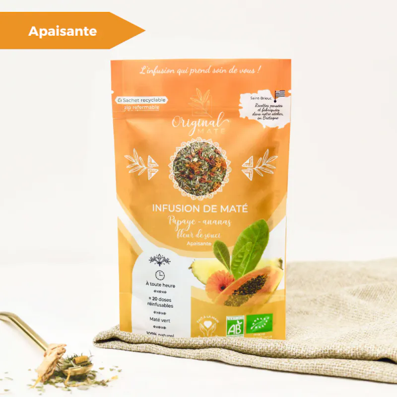 Urtete: Papaya, Pineapple & Marigold Organic Mate 80g / Original Mate
