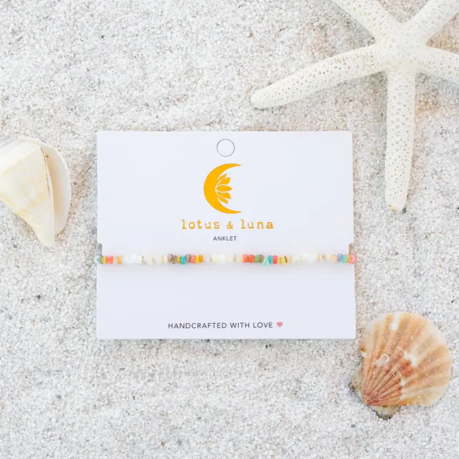 Hovedbilde Laguna Mini Puka Anklet - ankelsmykke / Lotus & Luna