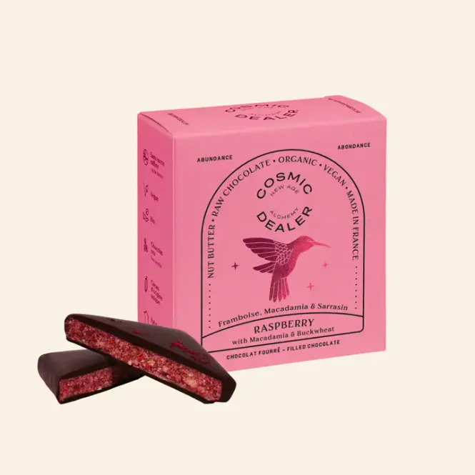 Hovedbilde 4x20g Nut Butter Chocolate: RASPBERRY / Cosmic Dealer
