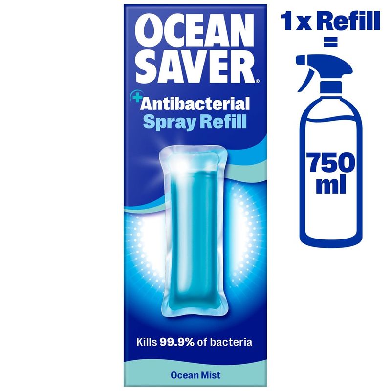 Antibakteriell spray, Ocean Mist, Ecodrops refill / Ocean Saver