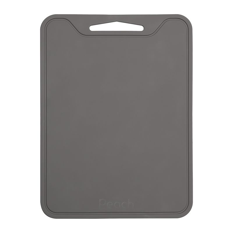 Skjærebrett i silikon, Steel Gray / Peach