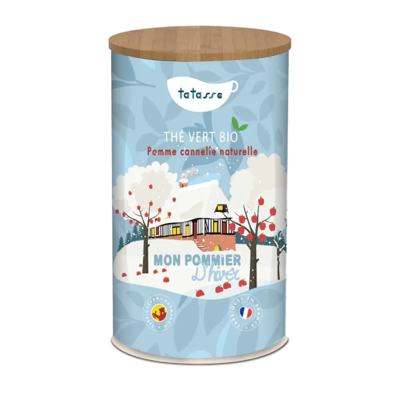  Organic Apple Cinnamon Green Tea - Winter Apple Tree 100g / Tatasse