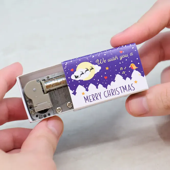 Hovedbilde We Wish You A Merry Christmas Music Box in A Matchbox / Marvling