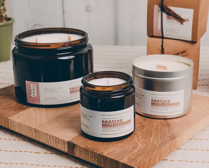 Hovedbilde 200ml duftlys i metallboks Sweet Orange & Bergamot / Lost + Fond