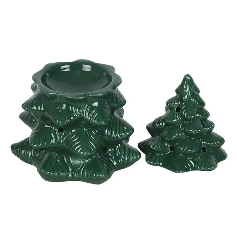 Winter Fir Tree Oil Burner & Wax Warmer - GREEN / Something Different Who
