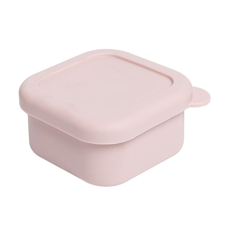 Silikonboks med lokk 100ml, Pink / Peach