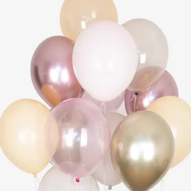 Plastfrie ballonger, 10 stk Golden Mix / My Little Day
