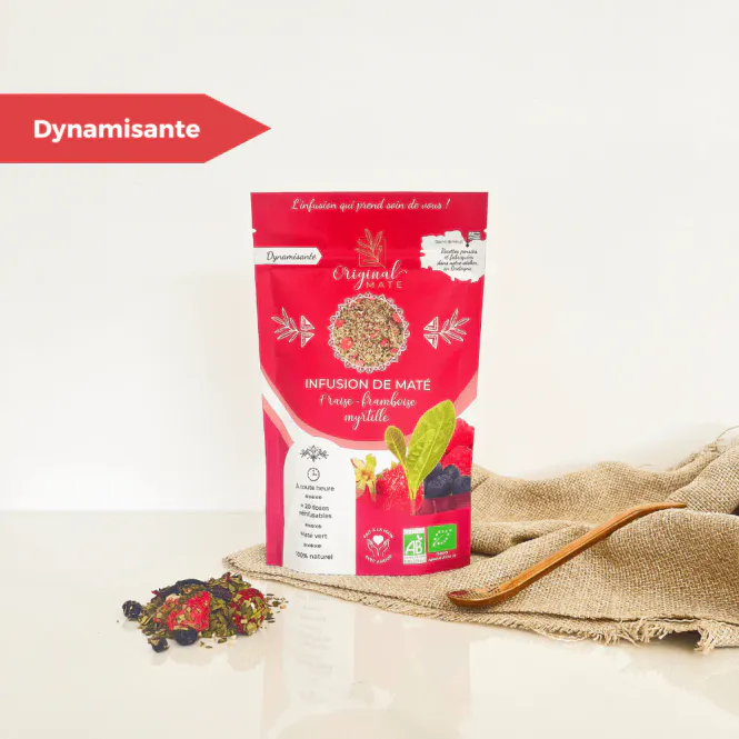 Hovedbilde Urtete: Strawberry, Raspberry & Blueberry Organic Mate 80g / Original Mate