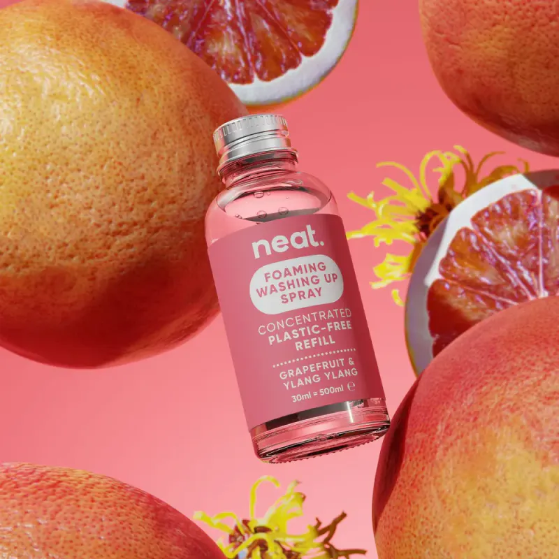 Refill: konsentrert oppvaskspray, Grapefruit & Ylang Ylang / Neat