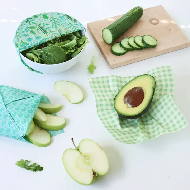 3pk Food Wraps bivoksark - GREEN S,M,L / NatureBee