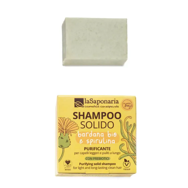 Purifying Solid Shampoo 50g / La saponaria