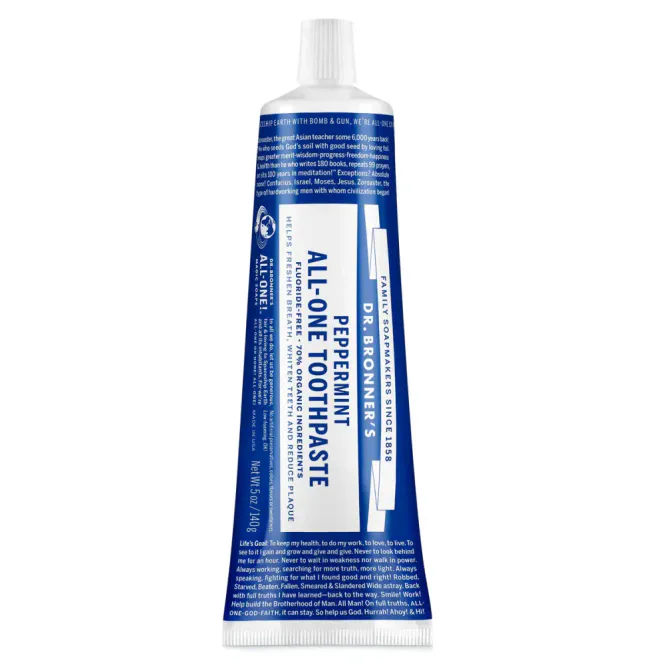 Hovedbilde Fluorfri tannkrem - Peppermint 140g / Dr Bronner's 