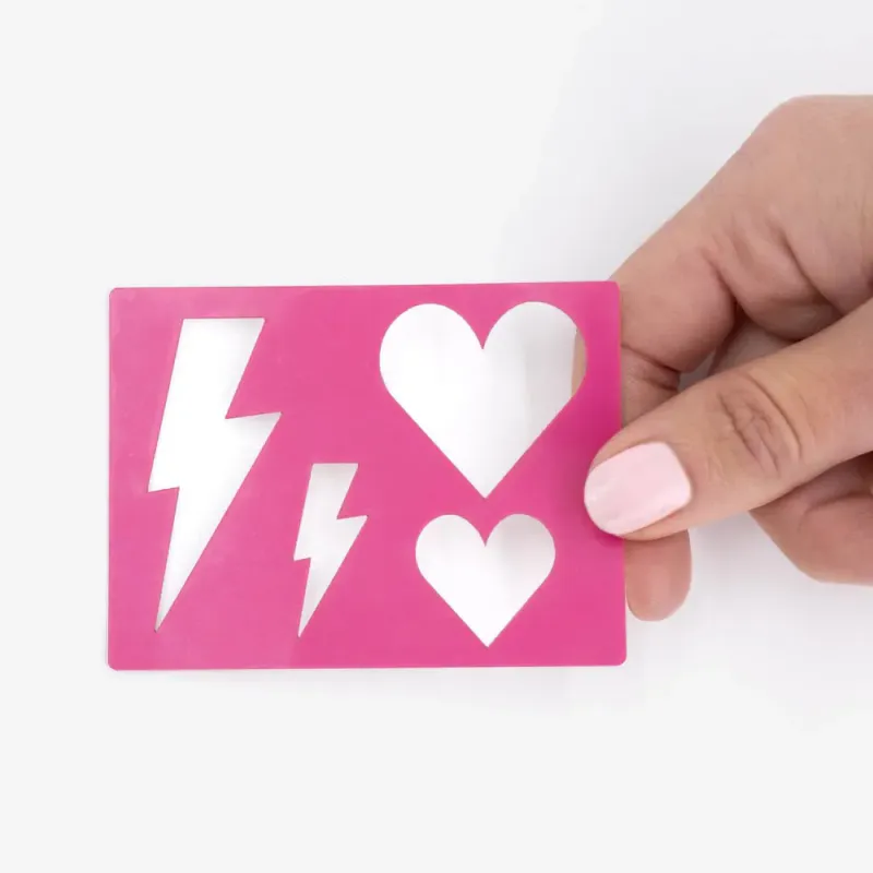 Heart Stencil til glitter / Si Si La Palette