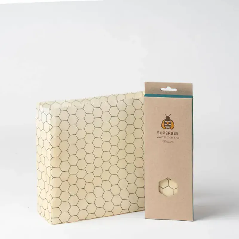 Medium Beeswax Wrap Bag, Hexagonia / SuperBee