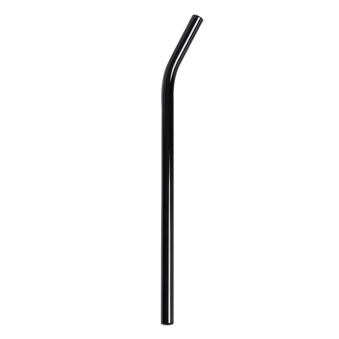 Hovedbilde Bøyd sugerør i glass, Black 20cm / Peach