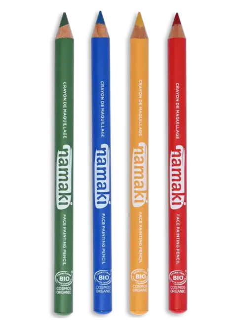 Hovedbilde 4 stk sminkeblyanter - grønn, rød, blå, gul / Namaki