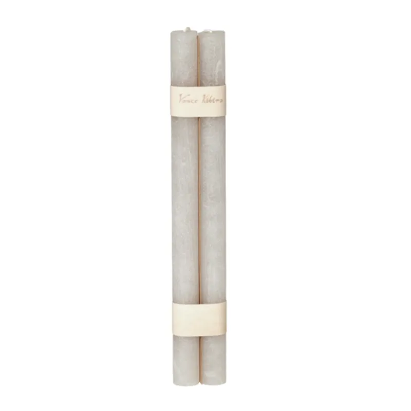 2stk Timber® Candles kronelys Light Grey, 2.3 x 31 cm / Vance Kitira