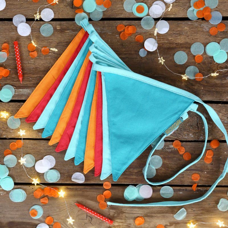 Vimpler i bomull, Mint & Oransje / Papierdrachen