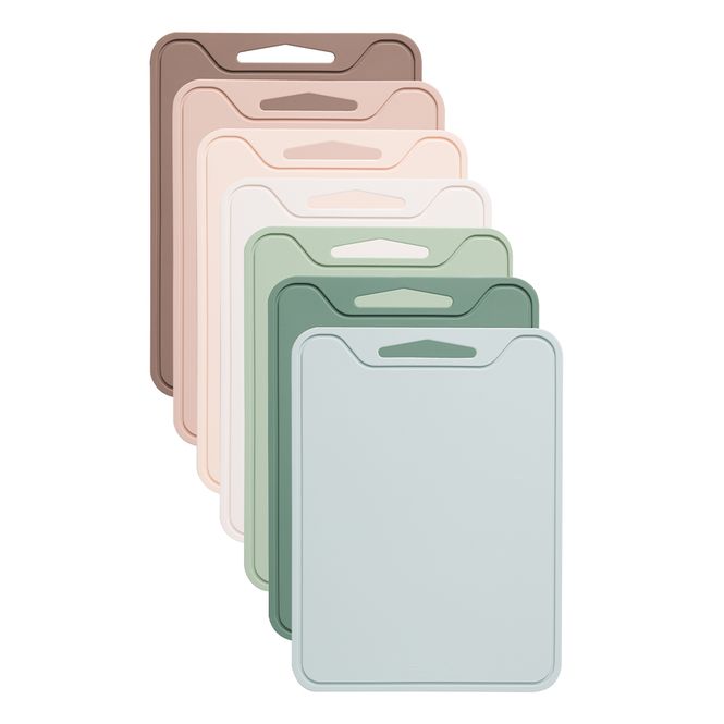 Hovedbilde MIX COLOUR - 7 stk skjærebrett i silikon / Peach