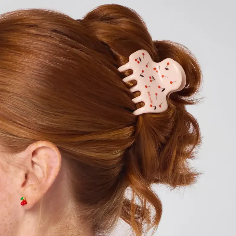 Recycled Plastic Medium Cloud Clip, Cherry Print / Kitsch
