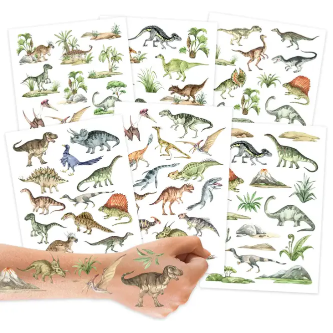 Hovedbilde World of Dinos - midlertidig tatovering til barn / Papierdrachen