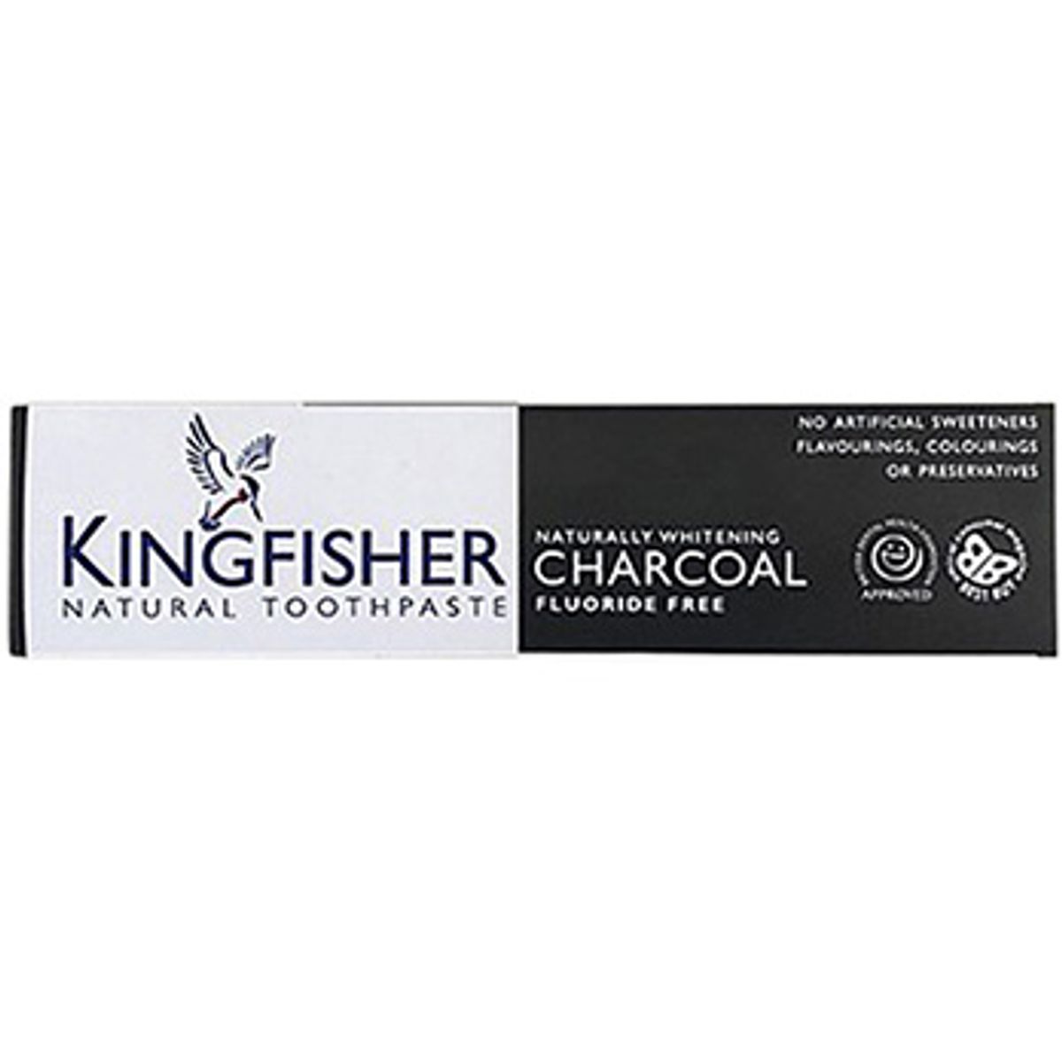Natural Toothpaste Charcoal Whitening - Fluoride Free 100ml / Kingfisher 