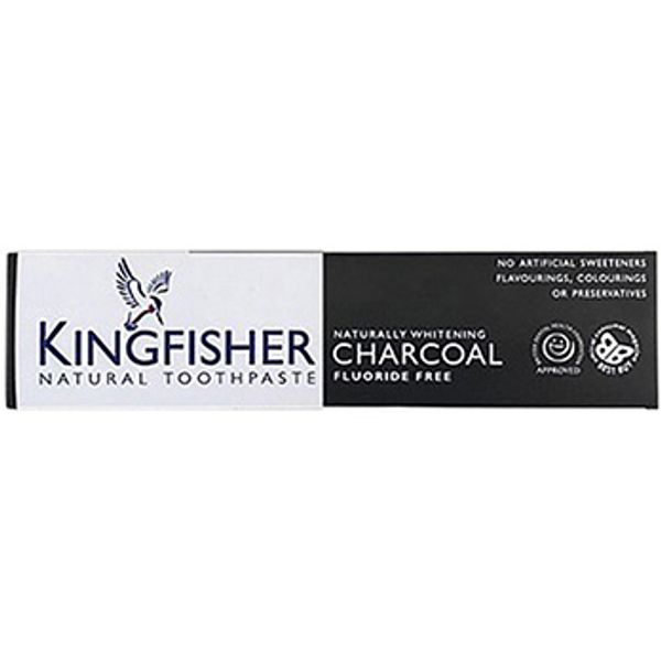 Hovedbilde Natural Toothpaste Charcoal Whitening - Fluoride Free 100ml / Kingfisher 