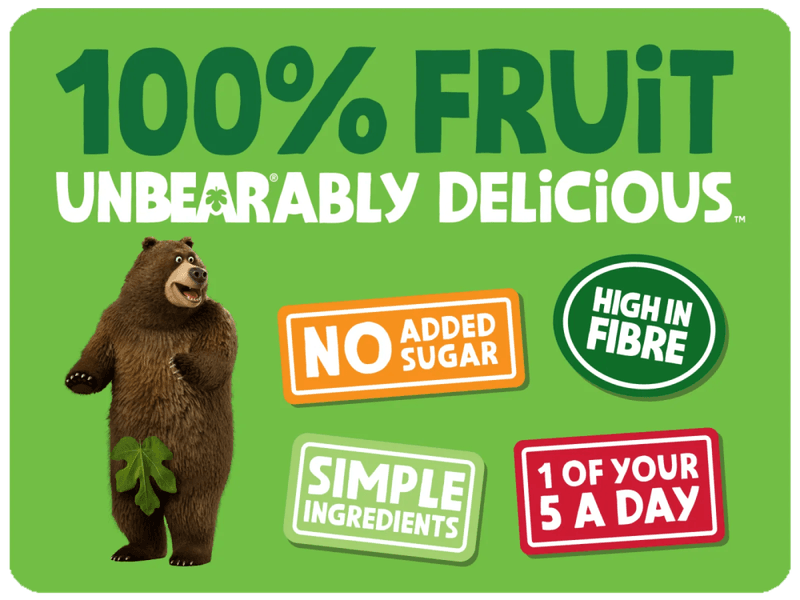 5-pk Fruit Splits Jordbær & Eple 100g / BEAR