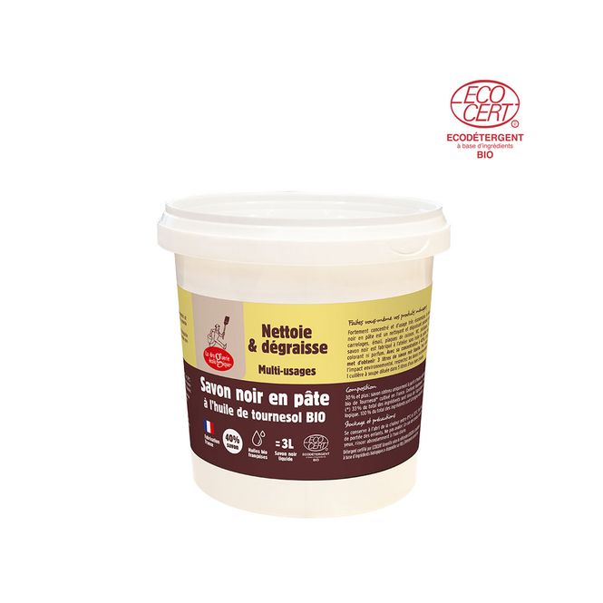 Hovedbilde 1kg Black Soap Paste - Sunflower Oil, økologisk / La drogurie Ecologique