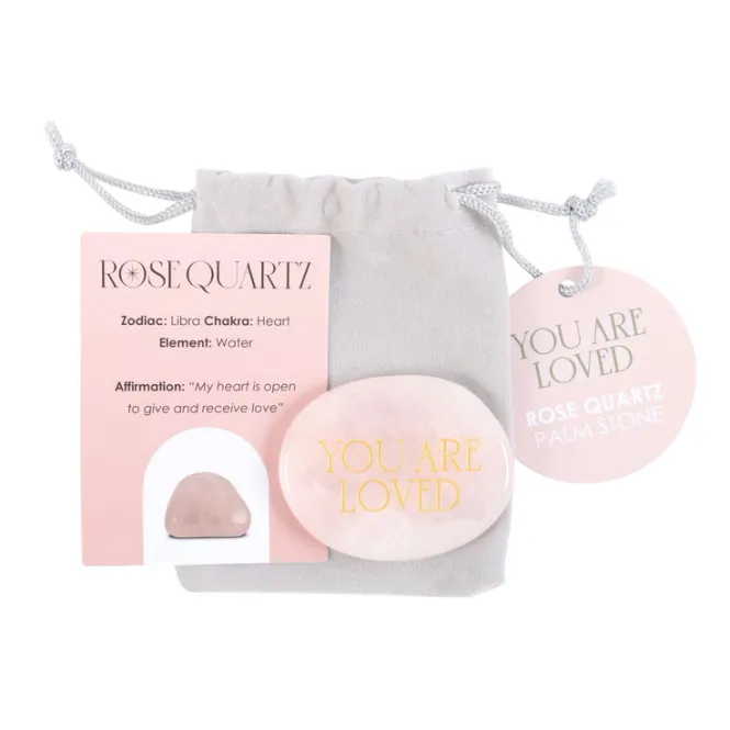 Hovedbilde  Palm Stone - You Are Loved, Rose Quartz / Something Different