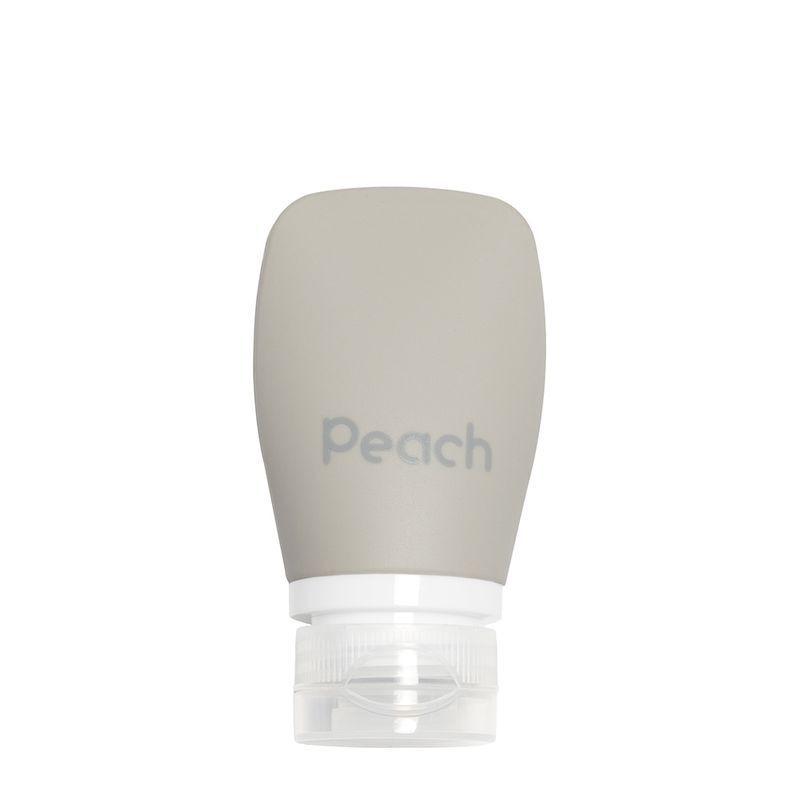 60 ml klemmeflaske i silikon, Grey / Peach