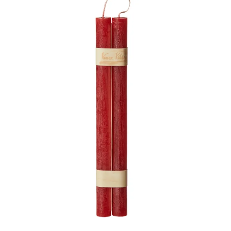 2stk Timber® Candles kronelys Cranberry, 2.3 x 31 cm / Vance Kitira