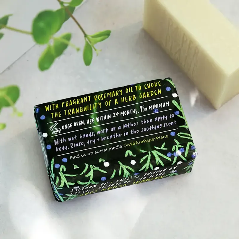 Herb Garden Soap Natural Vegan 95g / Paper Plane