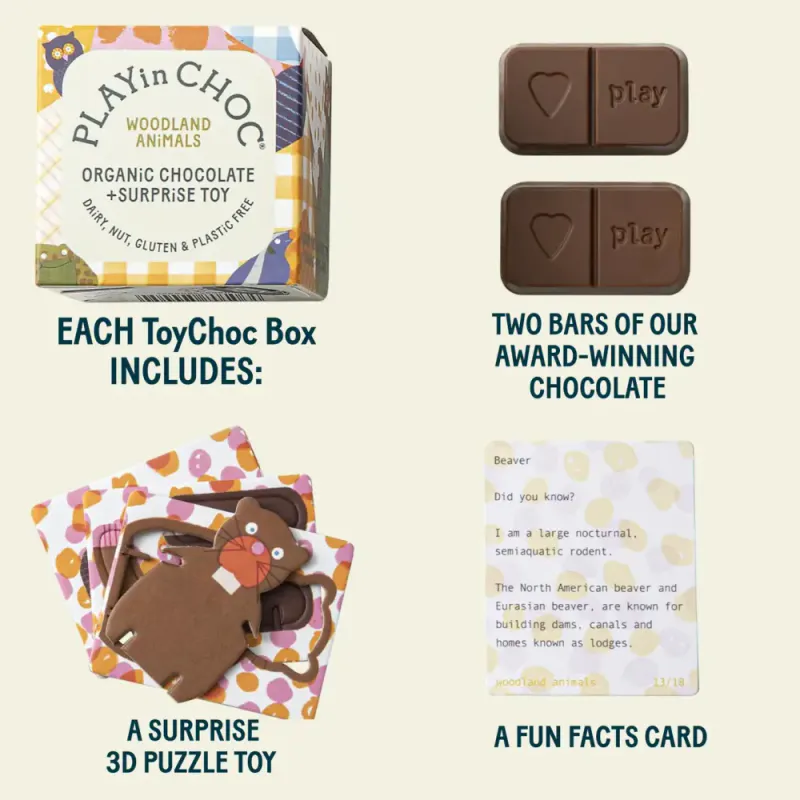 Toychoc Box® - Woodland Animals / PLAYin CHOC 