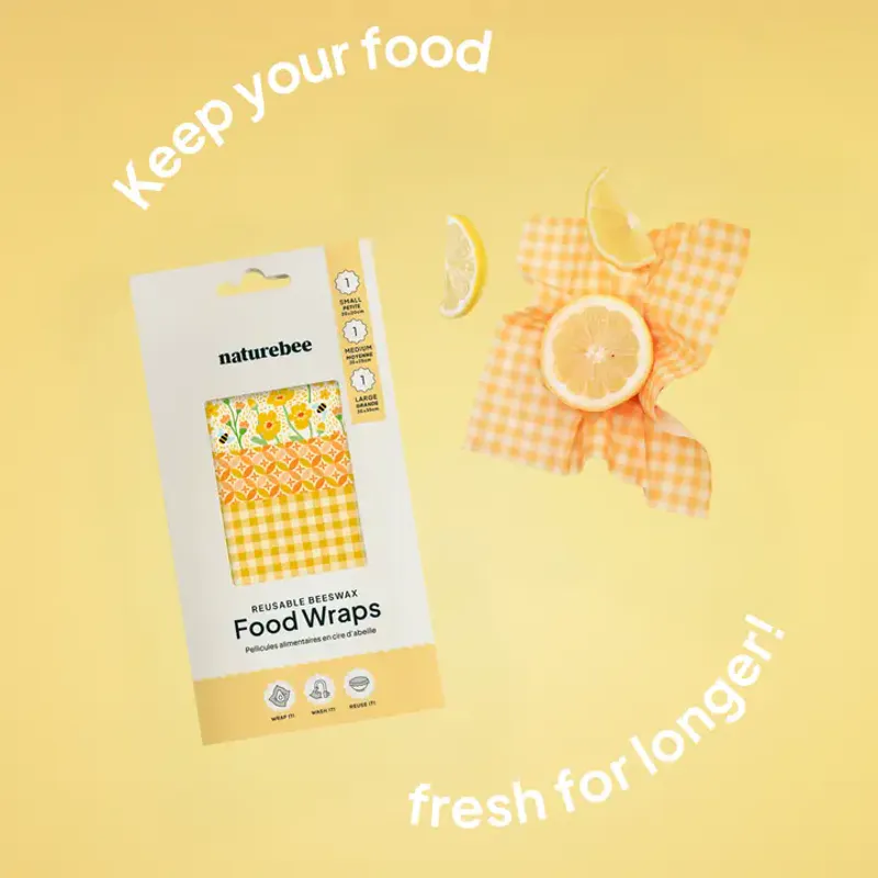 3pk Food Wraps bivoksark - YELLOW S,M,L / NatureBee