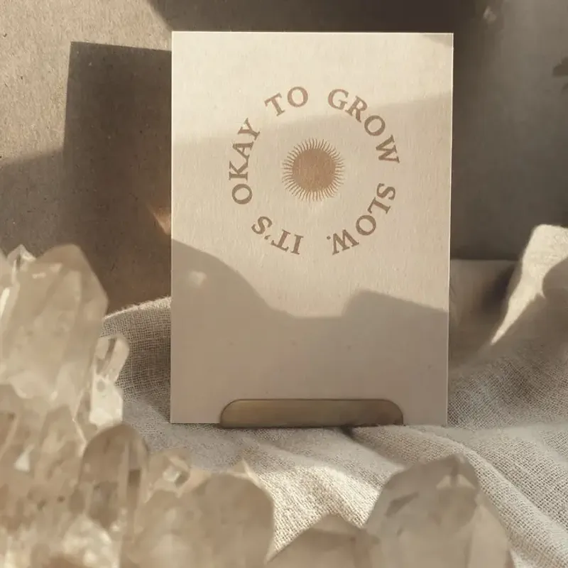 It's Okay To Grow Slow - Mini Card / Anna Cosma