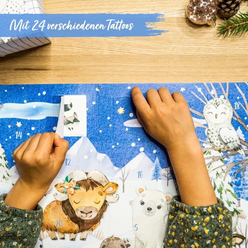 Julekalender med tatoveringer, Nordpolen / Papierdrachen