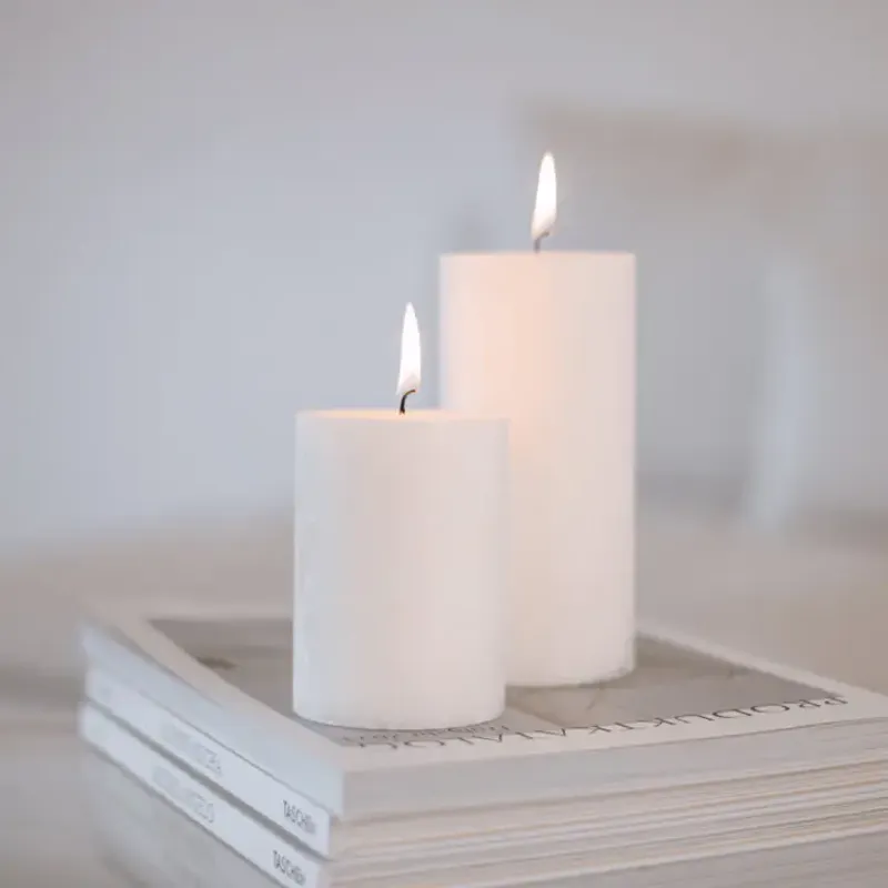 Olive Oil Block Candle 7x15cm, White / Eulenschnitt