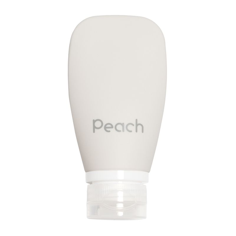 90 ml klemmeflaske i silikon, Snow / Peach