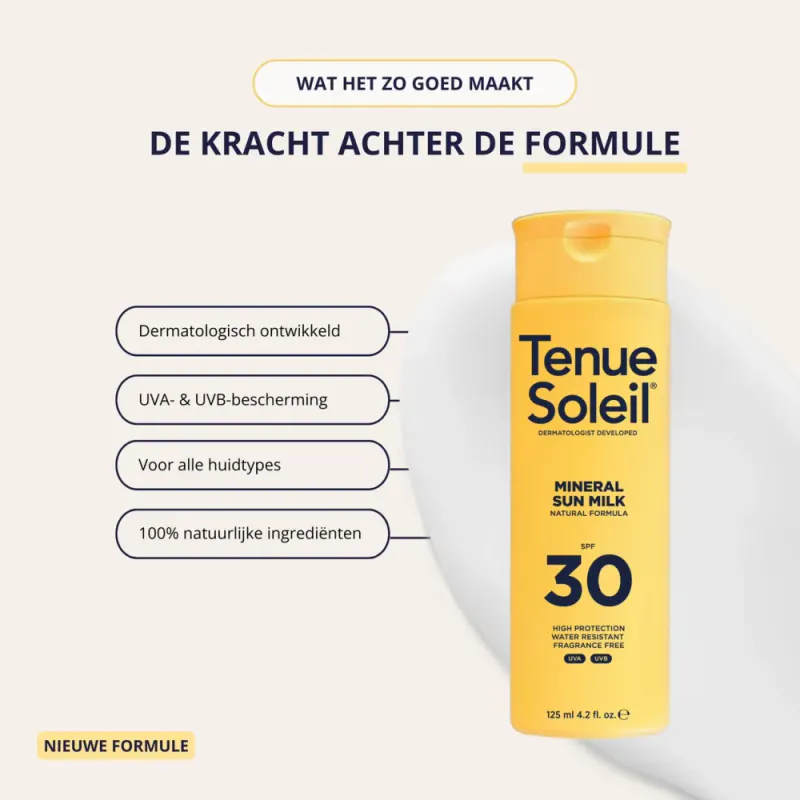 SPF30 Mineral Sun Milk 125ml / Tenue Soleil®