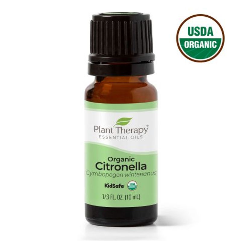 Sitronella eterisk olje 10ml, økologisk / Plant Therapy
