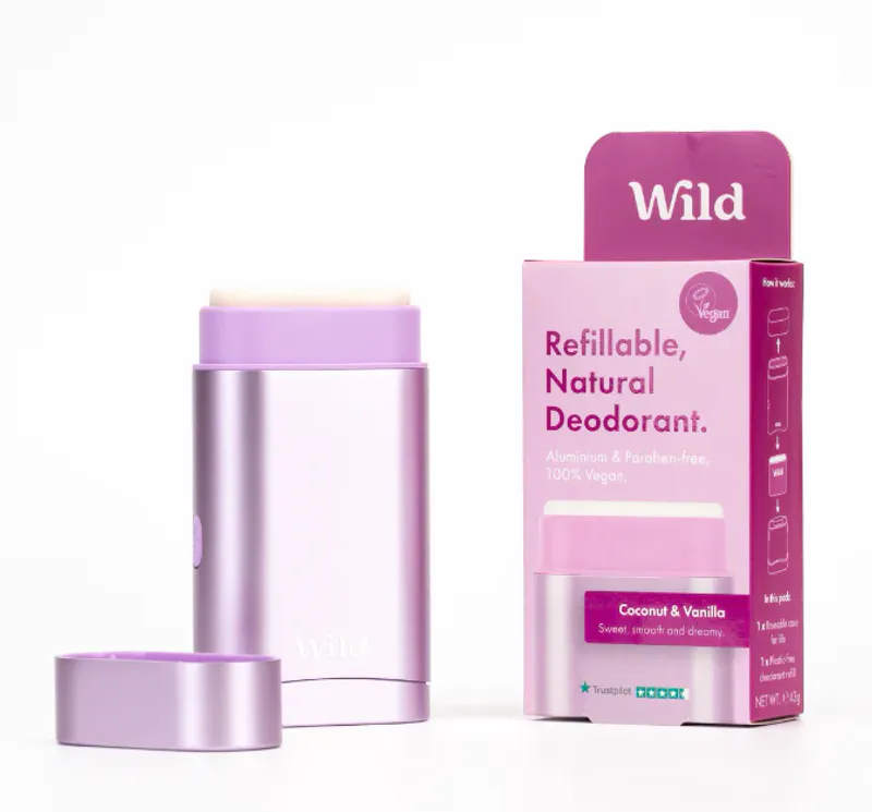Deodorant med etui, Coconut & Vanilla / Wild
